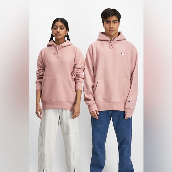 Champion Reverse Weave Pink Hoodie Size Small - Picture 1 of 3